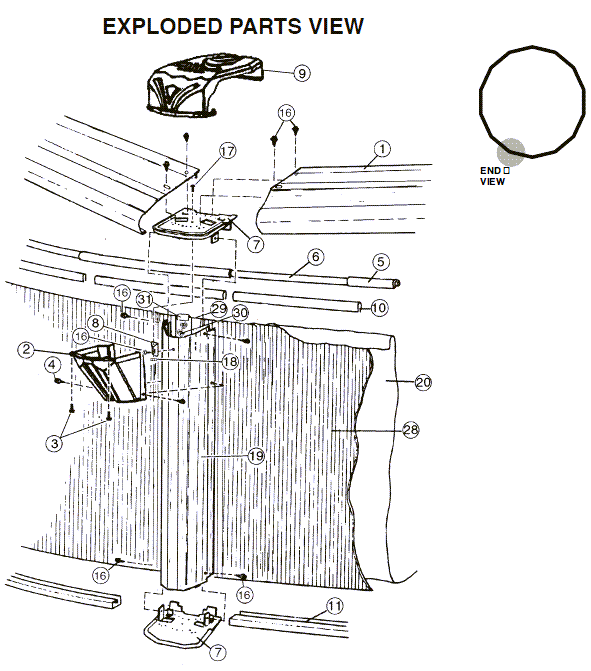 8' x 12' Oval 52" Embassy Century Parts Reorder